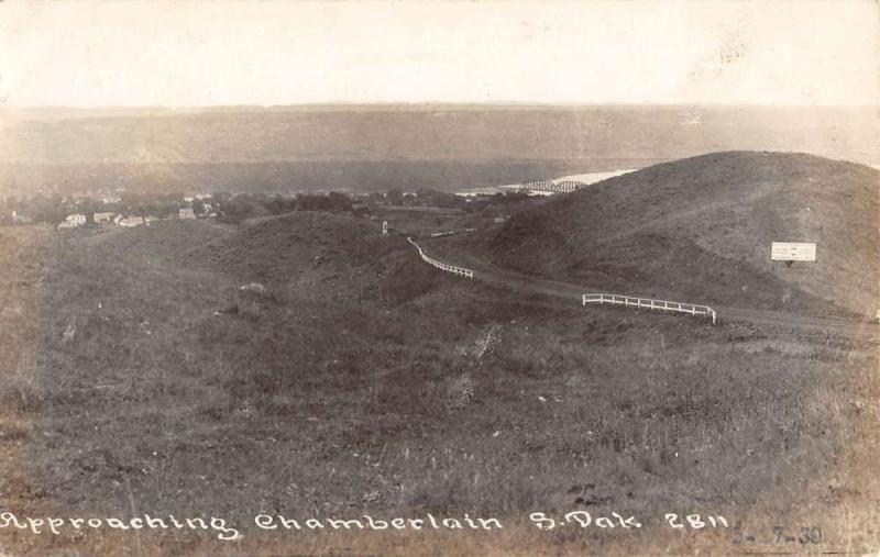 Chamberlain South Dakota Birdseye View Of City Real Photo Postcard K78014