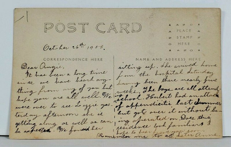 RPPC Nice Little Country House Home  c1908 Postcard L16