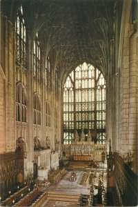 England Postcard Gloucester Cathedral interior sight Choir and East Window