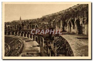 Old Postcard Nimes L & # 39interieur arenas of galleries and terraces