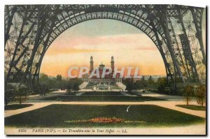 Old Postcard The Trocaderro Paris under the Eiffel Tower