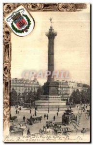 Old Postcard Paris's Bastille Square