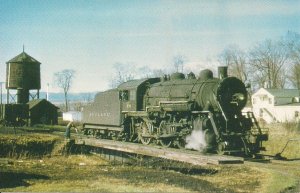 Bennington VT, Steam Locomotive on Armstrong Turntable Rutland RR, Railway, 1979