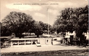 Vtg Carville Louisiana LA Entrance USPHS Hospital 1940s Artvue Postcard