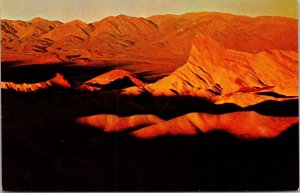 Vtg Inyo County California CA Sunrise from Zabriskie Point Death Valley Postcard