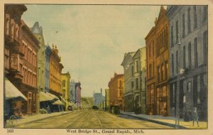 GRAND RAPIDS, Michigan, 1910s; West Bridge Street