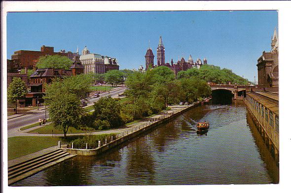 Rideau Canal, Peace Tower, Ottawa, Ontario,