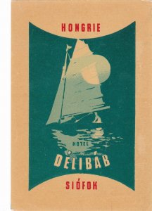 Hungary Siofok Hotel Delibab Vintage Luggage Label sk3819