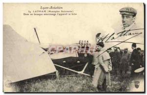 CPA Avion Aviation Latham Monoplan Antoinette Dans un brusque atterrissage l'app