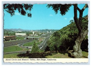 Vintage Hotel Circle And Mission Valley San Diego, California Postcard 7GE