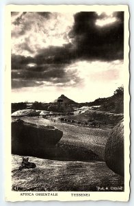 1940s EAST AFRICA TESSENEI TESENEY LANDSCAPE  RPPC POSTCARD P3385