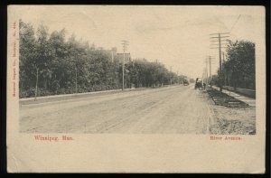 River Avenue, Winnipeg, Manitoba, Canada. 1906 postcard