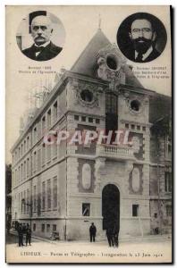 Old Postcard Lisieux Post Posts and Telegraphs Inauguration Ams Chaumet