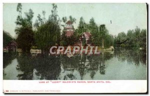 Postcard Old Lake At Lucky Baldwings Ranch Santa Anita Cal