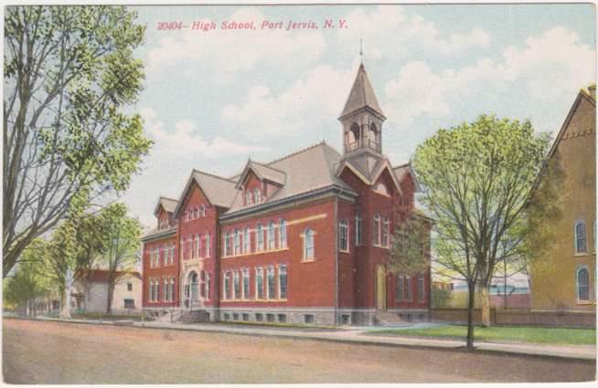 High School at Port Jervis NY, New York - DB