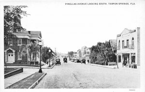 H25/ Tarpon Springs Florida Postcard c1920s Pinellas Avenue Stores 6