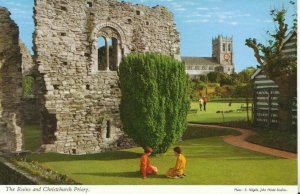 Dorset Postcard - The Ruins and Christchurch Priory - Ref TZ7558