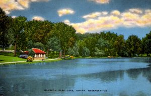 Omaha, Nebraska - View of Hansom Park Lake - in the 1940s