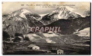 Old Postcard The Mont Louis Servan closed and Pyrenees