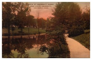 Hand Colored Walk at University Spring, University of Ohio, Columbus, Ohio