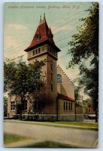 Utica New York Postcard Oneida Historical Society Building Exterior 1911 Vintage