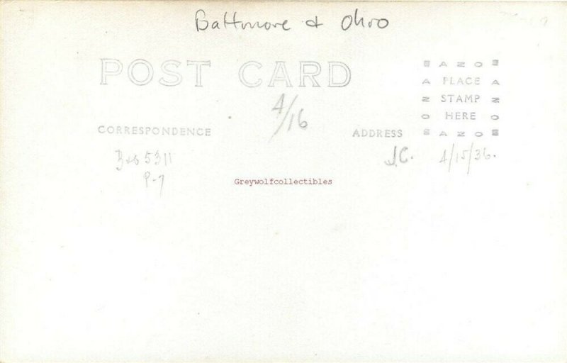 Railroad, Baltimore and Ohio, Engine No. 5311, RPPC