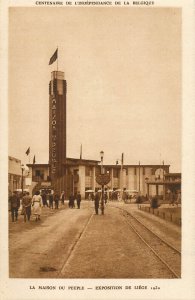 International Exhibition Postcard souvenir Liege 1930 peoples house