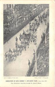 B89690 coronation of king george V and queen mary royalty london uk