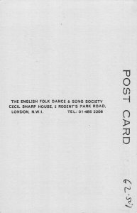 A641 Couple Kissing English Folk Dance and Song Society vintage postcard
