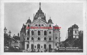 Slovakia, Kosice, RPPC, National Theater, Exterior View, Lichtig Photo No 1181