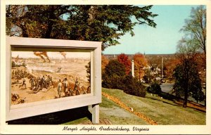 Maryes Heights Fredericksburg Virginia Sign Fall National Military Park Postcard 