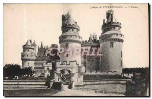 Old Postcard Chateau de Pierrefonds L'Entree