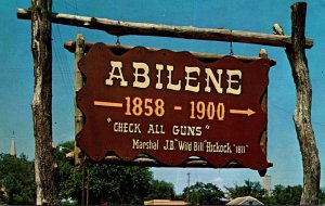 Kansas Greeting From Old Abilene Welcome Sign