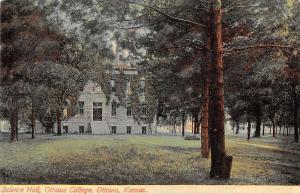 Ottawa Kansas College Science Hall Antique Postcard K93794