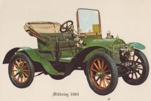 Siddeleg Car 1904 Vintage Artist Drawing Picture Rare Postcard