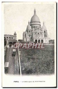 Postcard Old Paris Basilica of Montmartre