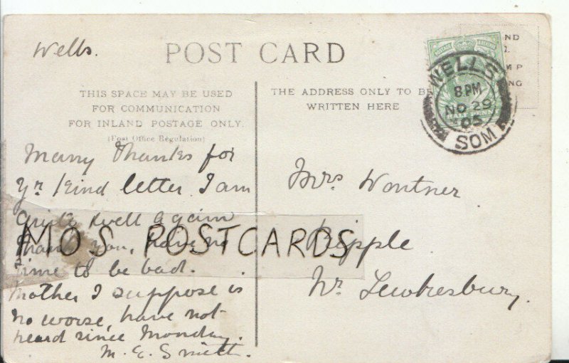 Genealogy Postcard - Wontner - Ripple - Near Tewkesbury - Ref 9371A