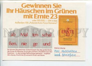 449739 GERMANY 1982 olympic lottery advertising Special cancellation stationery