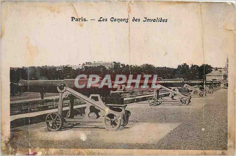 Postcard Old Paris Cannons Invalides