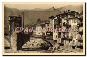 Postcard Old Sospel Old Bridge BATH France Riviera