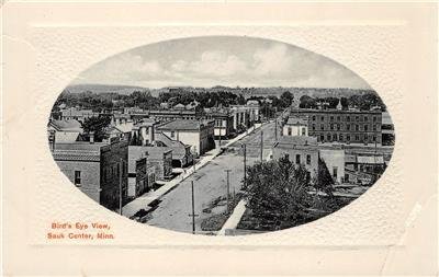 Bird's Eye View, Sauk Center, Minnesota Sauk Centre ca 1910s Vintage Postcard 