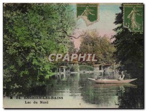 Old Postcard Enghien Les Bains Lake North