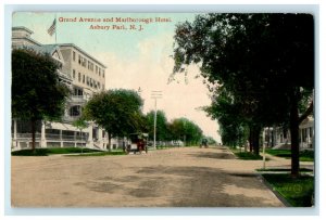 1910 Grand Avenue And Marlborough Hotel Asbury Park New Jersey NJ Postcard 