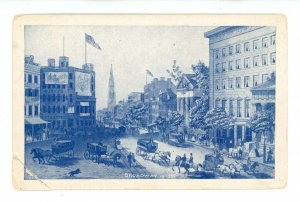 NY - New York City. Broadway Street Scene in 1865  (creases)