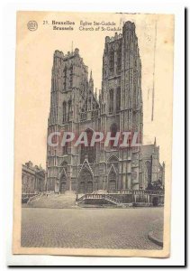 Brussels Old Postcard Eglise Ste Gudule