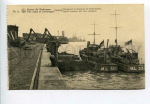 3158313 WWI Ruins of Belgium ZEEBRUGGE English convoys & mine