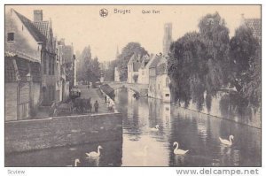 Swans, Quai Vert, Bruges (West Flanders), Belgium, 1900-1910s