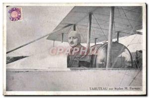 Old Postcard Jet Aviation Tabuteau on Farman biplane