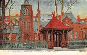 NEW YORK CITY-LOT OF 5 1910s POSTCARDS-PARK ROW-CENTRAL PARK-CHURCH-BRIDGE-BLDGS