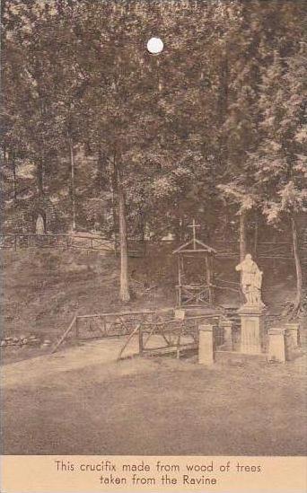 New York Auriesville Statue Of Street Rene Goupil And Indian Boy In THe Ravin...